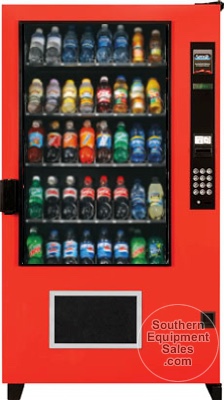 AMS BM40 Glass Front Outsider Drink Vending Machine In Red