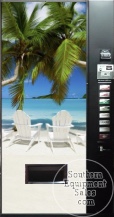 Dixie Narco 501E Can & Bottle Drink Machine With Beach Front